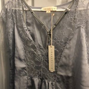 VICI lace tank with cami